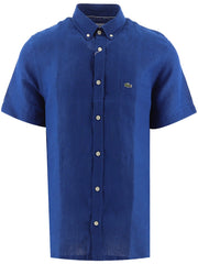 Lacoste Navy Short Sleeve Oxford Shirt