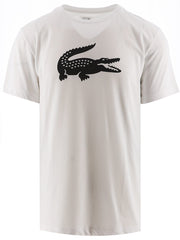 Lacoste White Croco Logo Short Sleeve T-Shirt
