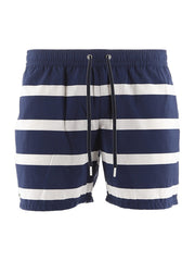 Lacoste Navy White Stripe Swim Shorts
