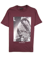 Armani Mens Bordeaux London T-Shirt