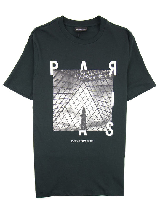 Armani Mens Black Paris T-Shirt