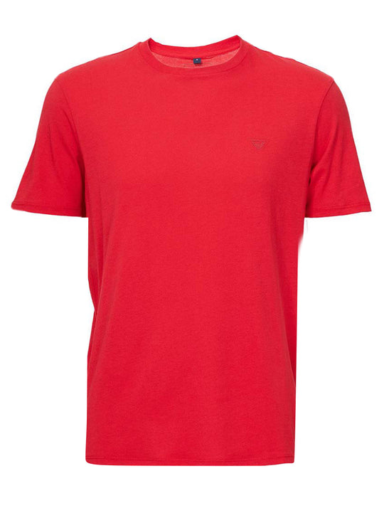 Mens Armani Red Crew Neck T-Shirt