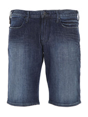 Armani Mens Dark Blue Denim Shorts