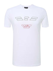 Mens Armani White Large Logo Eagle T-Shirt