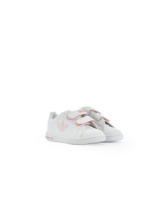 Adidas Girls White & Pink Trainers