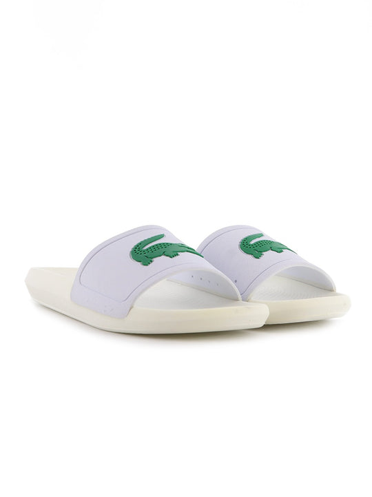 Lacoste White Green Flip Flops