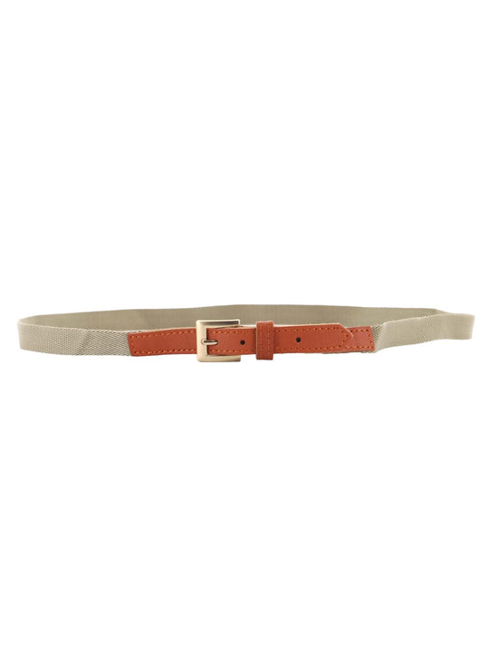 Armani Canvas & Leather Belt