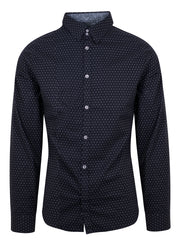 French Connection Navy Dotted Contrast Shirt 