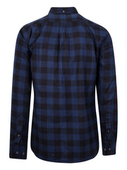 French Connection Black & Navy Check Long Sleeve Shirt