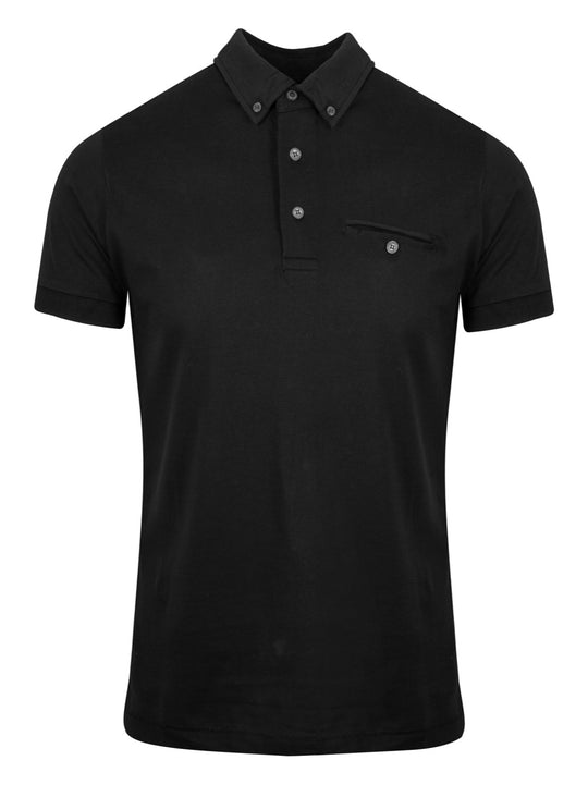 French Connection Mens Black Polo Shirt