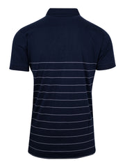 French Connection Marine Blue Striped Polo Shirt