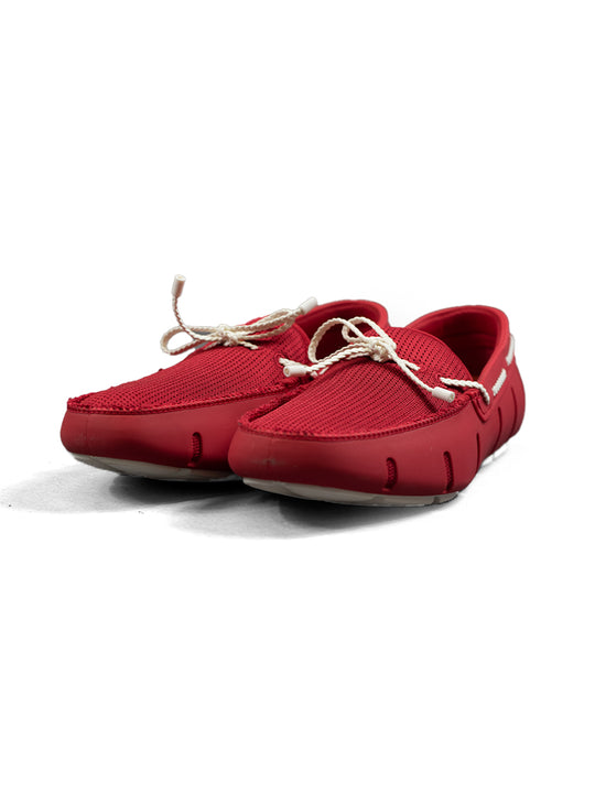 Swims Red & White Braided Lace Loafer