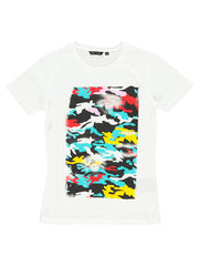 Antony Morato Junior White Pattern T-Shirt