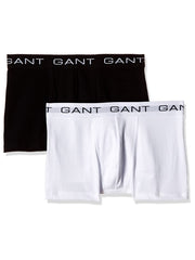 Gant Mens Black & White 2 Pack Boxer Trunks