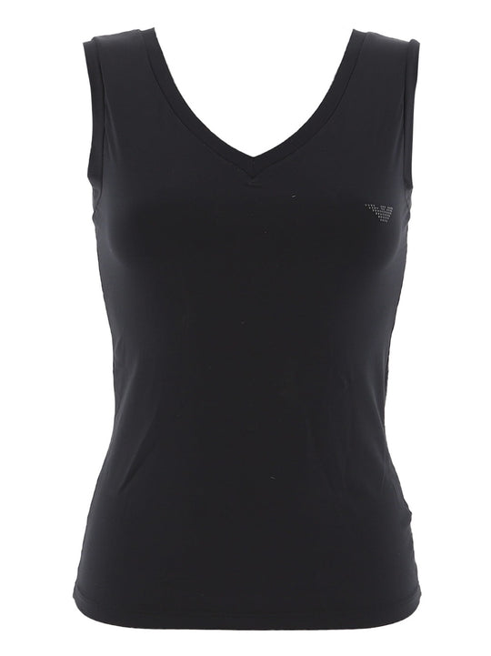 Womens Armani Black Sports Vest Top
