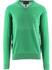 Armani Mens Green AJ V-Neck Sweatshirt