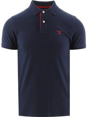 Gant Mens Contrast Navy Polo