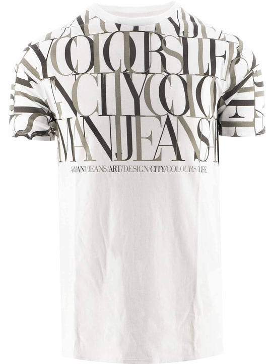 Armani Mens Bianco-white T-shirt