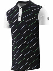 Armani Multi-Stripe Black Polo Shirt 