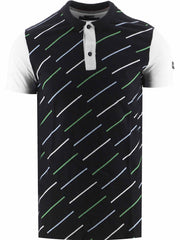 Armani Multi-Stripe Black Polo Shirt 