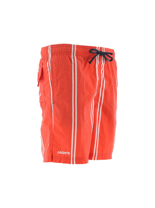 Lacoste Boys Orange Striped Shorts