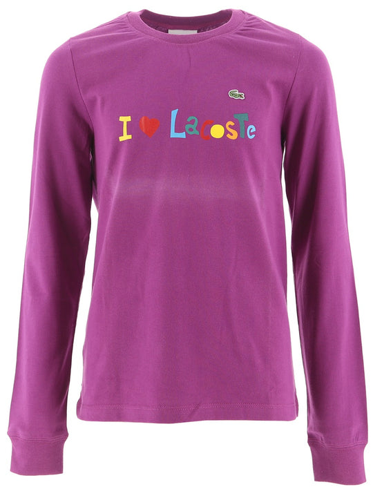 Lacoste Girls Purple Long Sleeves T-Shirt
