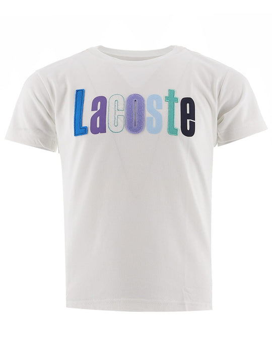 Lacoste Boys White Short Sleeve Crew T-Shirt