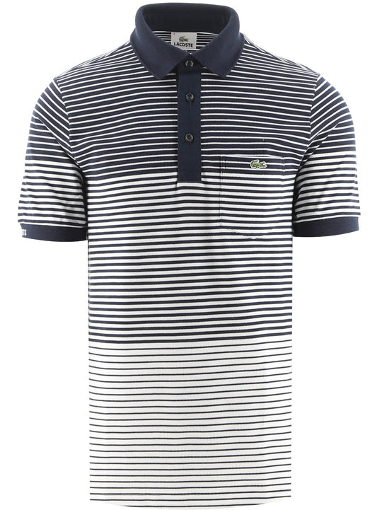 Lacoste Black/White Stripe L0H0668 Mens Polo Shirt