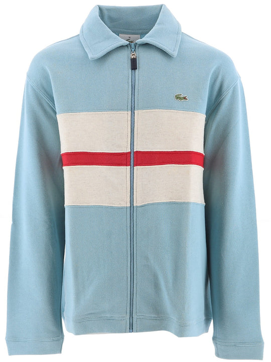 Lacoste Girls Grey Light Blue Jumper