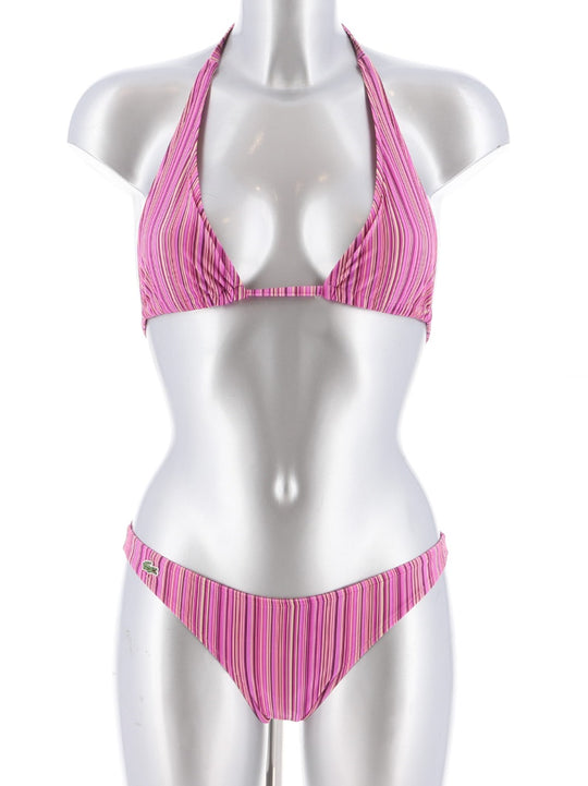 Lacoste White Purple Swimming Costume