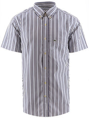 Lacoste White Blue Short Sleeve Shirt