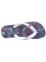 DC Womens White And Purple Flip Flops