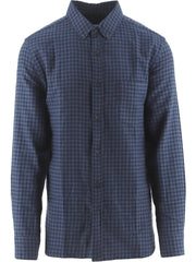 French Connection Blue Checked Flannel Long Sleeved Shirt