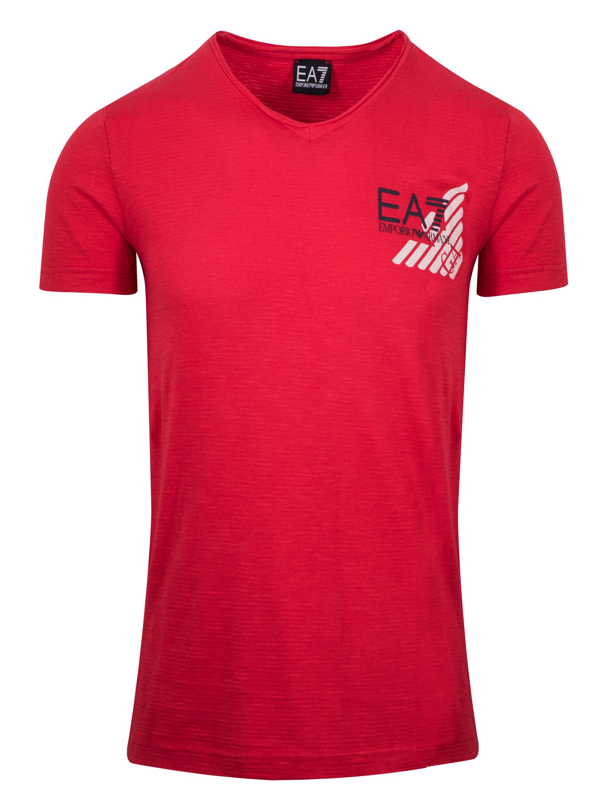 EA7 Mens Red V-neck t-shirt | Brandedwear.co.uk – Branded Wear