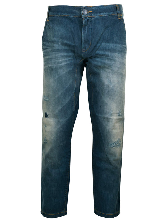 Armani Jeans Mens Denim Y31 Low Crotch Distressed Jeans