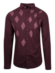 Armani Bordeaux Long Sleeves Shirt
