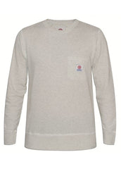 Franklin Marshall Mens Original Grey Long-Sleeved Round Neck Sweatshirt