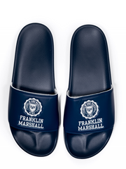 Franklin Marshall Navy Blue Stamp Logo Slides