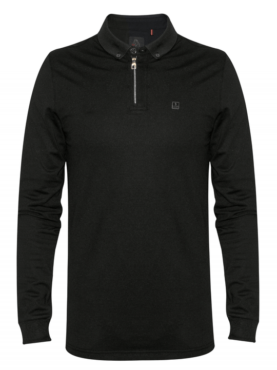 Luke Black Long Rainbow Polo Shirt