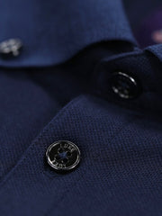 Luke Navy Bil Lion Embroided Polo Shirt 
