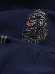 Luke Navy Bil Lion Embroided Polo Shirt 