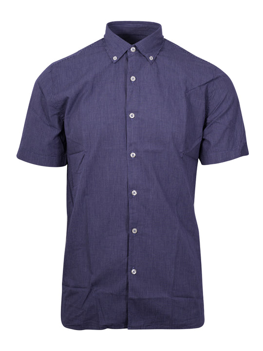 Peter Werth Academy Navy Micro Check Shirt
