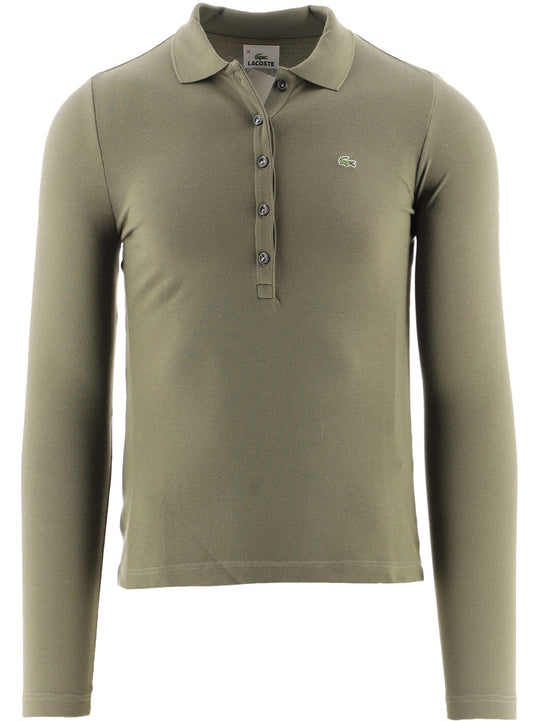Lacoste Womens Army Green Polo Shirt
