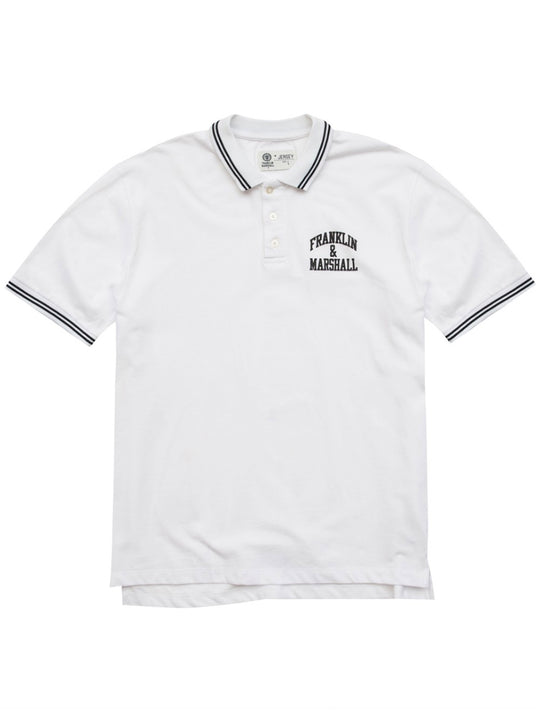 Franklin Marshall White Contrast Polo Shirt