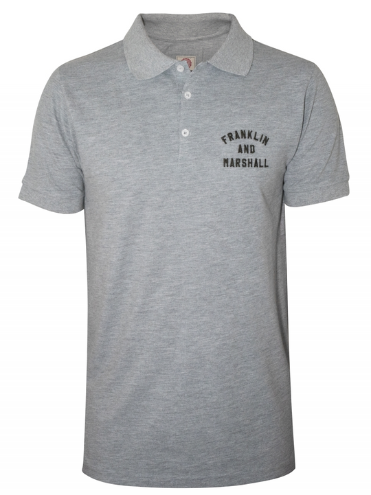 Franklin Marshall Light Grey Logo Polo Shirt
