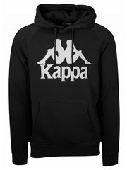 Mens Kappa Black Authentic Tenax Hooded Sweatshirt