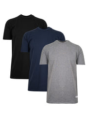 Franklin Marshall 3 Pack Grey, Black & Navy T-Shirts