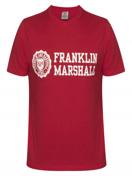Franklin Marshall Red Short Sleeve Logo T-Shirt