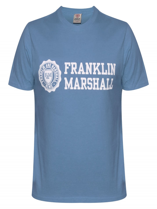 Franklin Marshall Blue Short Sleeve Logo T-Shirt