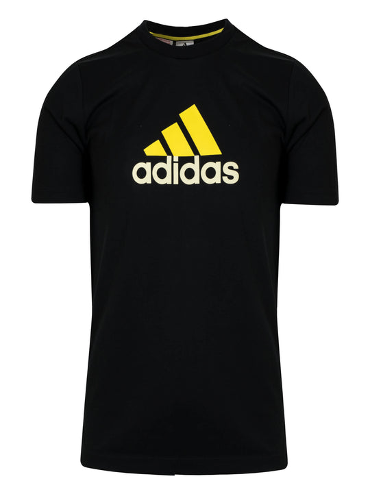 Adidas Boys Climalite Cotton Black Logo T-Shirt